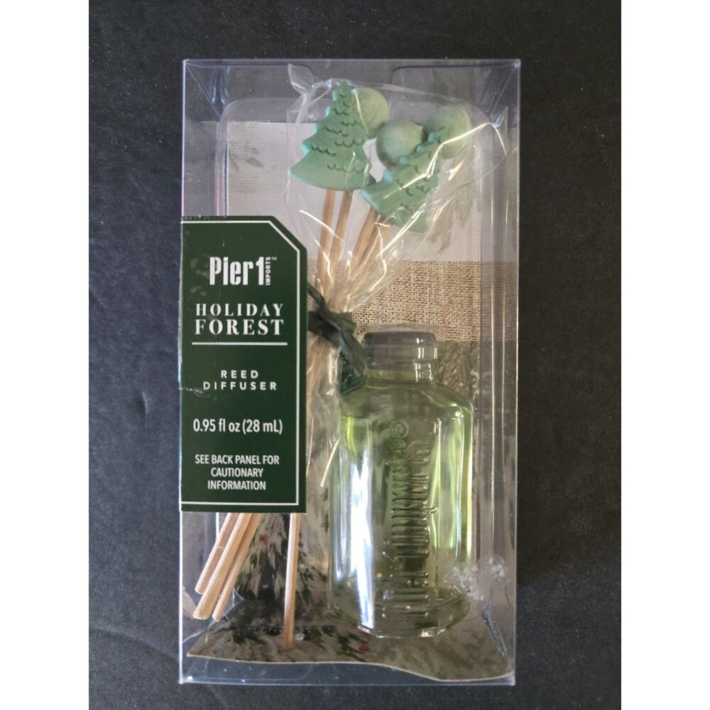 Pier 1 Imports Holiday Forest Mini Reed Diffuser Set 0.95 fl oz NIB Christmas